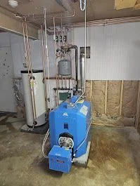 Oil boiler and indirect water heater installation