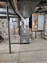 Furnace with new ductwork and plenum